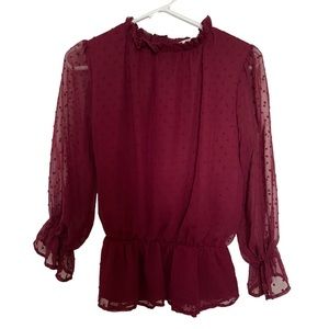 Maroon Women’s Blouse Small